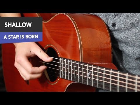 "Shallow" Fingerstyle INTRO only Guitar Tutorial (A Star Is Born)