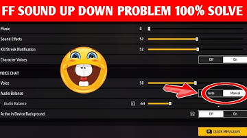 FREE FIRE SOUND UP DOWN PROBLEM 😭😭😭 100% PROBLEM SOLVE