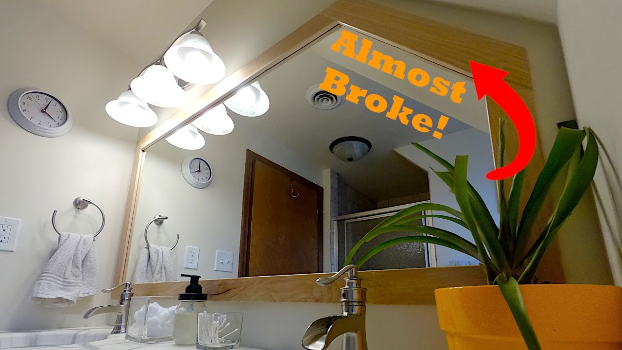 I almost BROKE it! How To Make a 150 Custom Mirror Frame with an