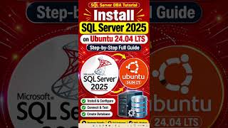Install SQL Server 2025 on Ubuntu 24.04 LTS Step-by-Step Full Guide 🚀 #sqlserver #ubuntu #linux