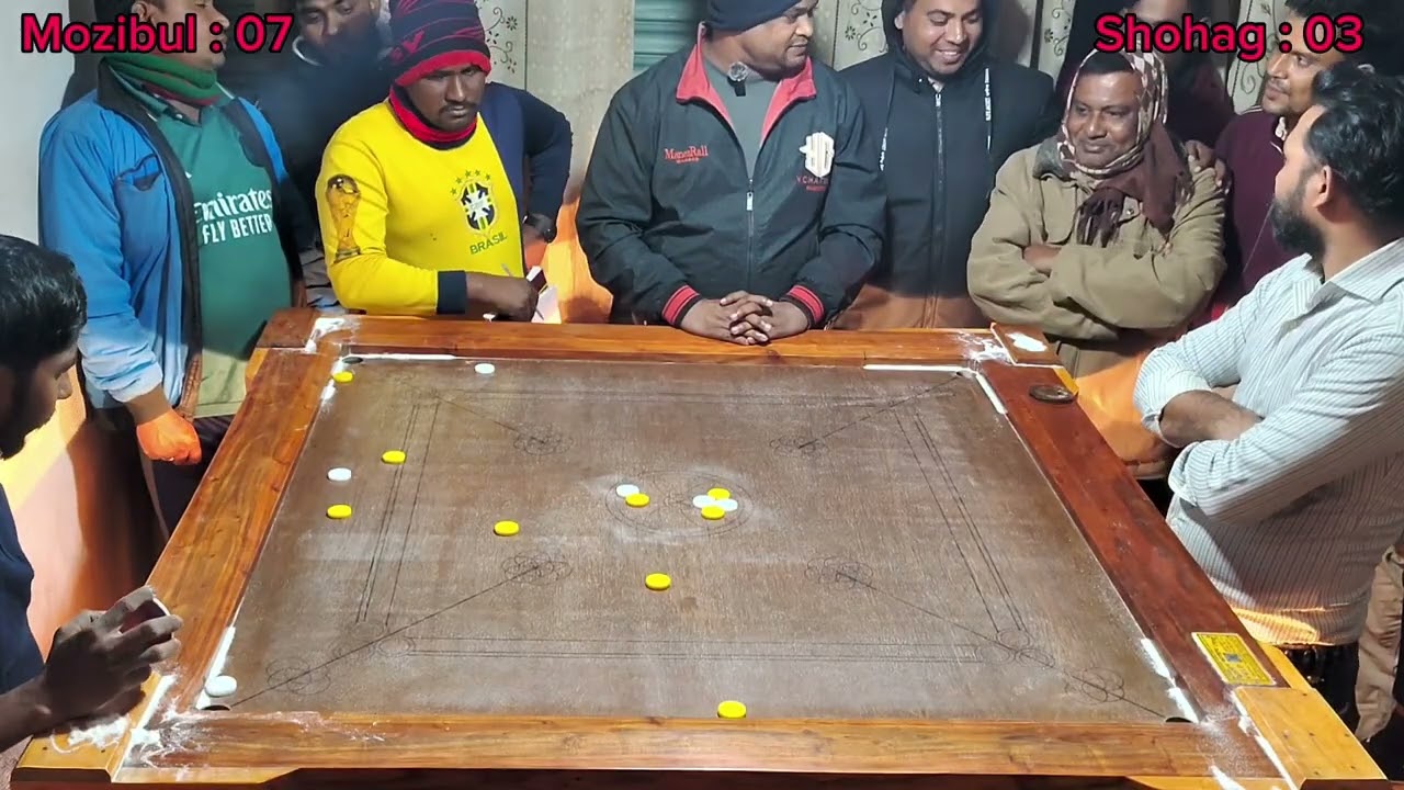 New Carrom tournament 2026 মজিবুল বনাম সোহাগ 2nd Game #challenge #games #carrom #gaming 
