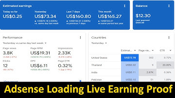 Adsense Loading Live Earning Proof || Adsense Loading Safe Method