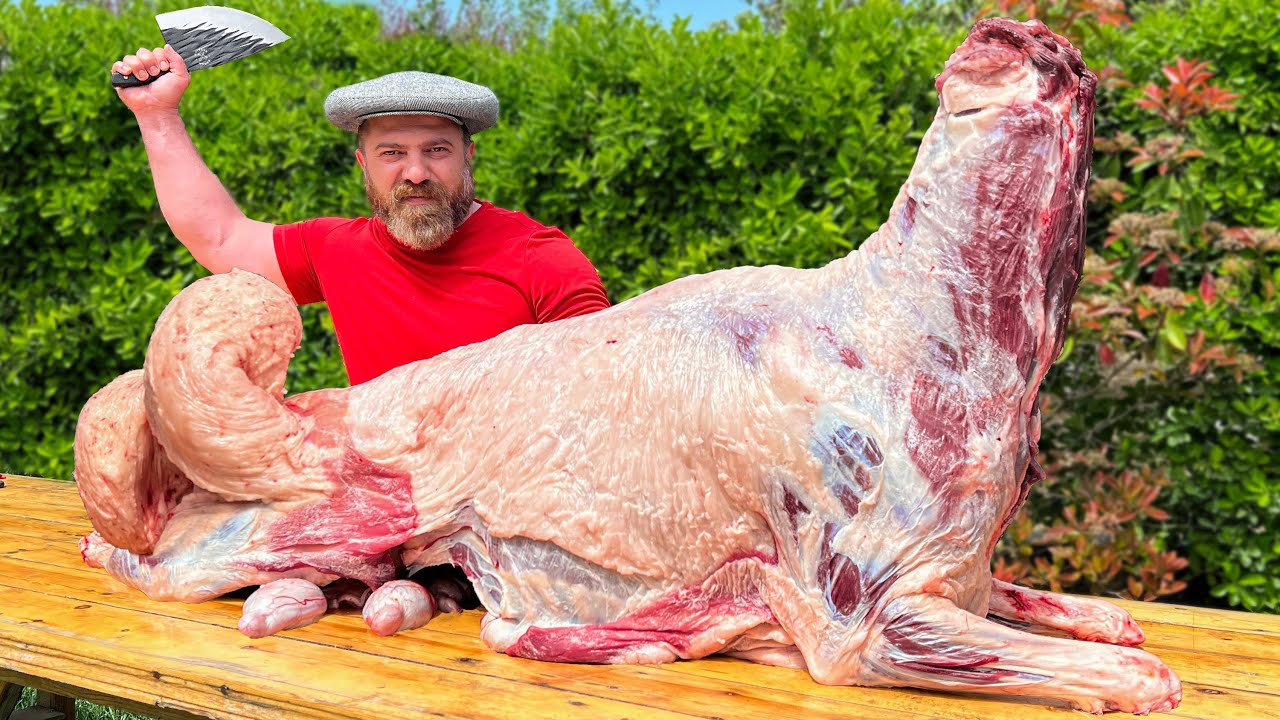 ⁣The ancient Azerbaijani Dish was cooked for 12 Hours from Lamb! Cutting and Cooking Meat