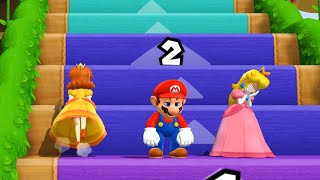 Mario Party 9 - Daisy Vs Mario Vs Peach Vs Kamek Master Difficulty| Cartoons Mee