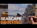 Painting a SEASCAPE! How to create DEPTH in an oil painting!