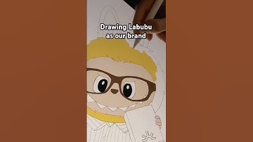 Drawing Labubu as our brand ✨🧸 #labubu #labubuart #procreate