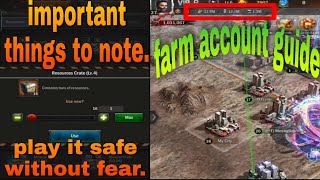 age of Z Origins Guide to playing a farm account, important things to note. AOZ, age of Z.