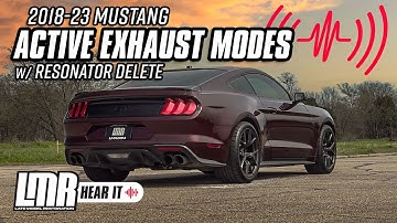 2018-2023 Mustang GT Active Exhaust Modes (With Resonator Delete) - Sound Clips