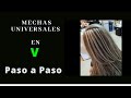 COMO HACER MECHAS universales en V / how to make curls step by step