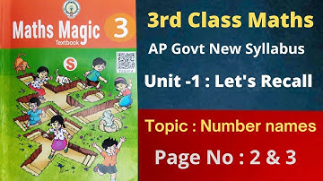 AP Govt 3rd Class Maths, unit - 1: Let