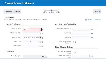 Create an Oracle Big Data Cloud Cluster In Oracle Cloud Infrastructure Classic