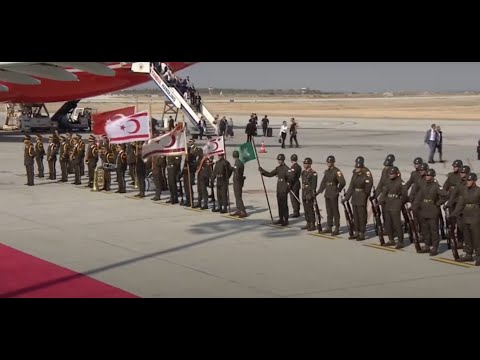 Erdoğan, Ercan Havalimanı’nda