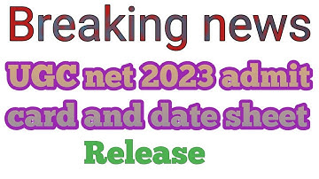 breaking news Ugc net dec-2022-23 Admit card &date sheet release|Ugc net.. @AbdullaArticle3477