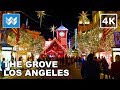 Amazing Christmas Lights at The Grove in Los Angeles | Night Walking Tour | LA Travel Guide【4K】