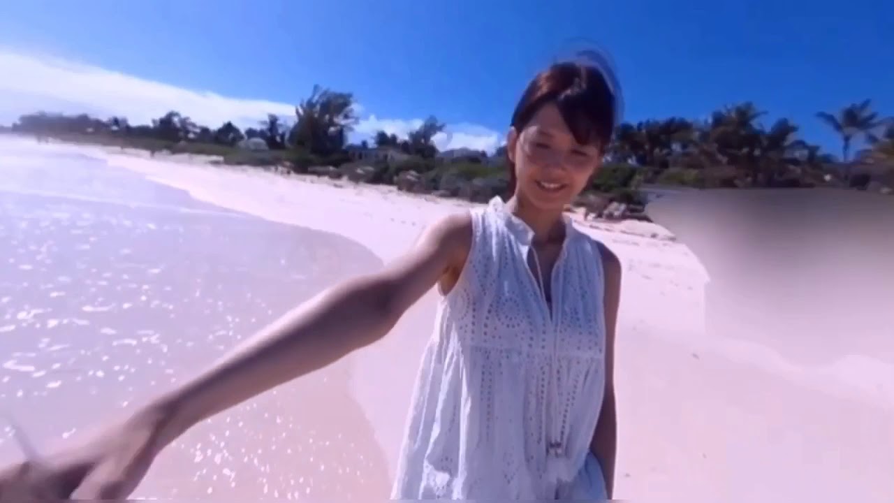 欅坂46 渡邉理佐とバハマ ピンクサンドビーチを一緒に歩けちゃう Youtube