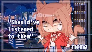 「Should've listen to them...」|RaiKuna angst| |Треба було слухати їх...| meme Gacha Club