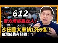 612警方周街亂拉人！沙田重大車禍1死6傷！台灣疫情有好轉！？〈蕭若元：蕭氏新聞台〉2021-06-13