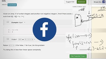 7.4 DIFFK  (Two Pointers)-Interviewbit #twopointers#interview