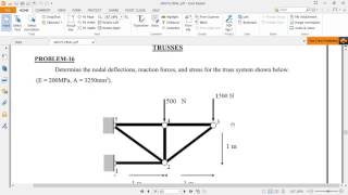 Ansys TRUSSES  problem 16 as per vtu syllabus from ANSYS lab.
