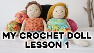 HOW TO CROCHET DOLL. LESSON 1: THE HEAD | Amigurumi doll tutorial + free pattern | Crochet Lovers