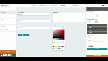 Widget builder tutorial 1, Navigation widget