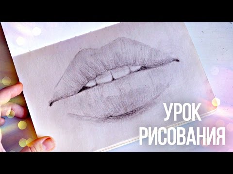 Как нарисовать губы карандашом поэтапно для начинающих легко