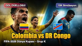Kolombiya - DR Kongo | FIFA-2026 Dünya Kupası, 10.000 Kez Yapay Zeka Simülasyonu screenshot 2