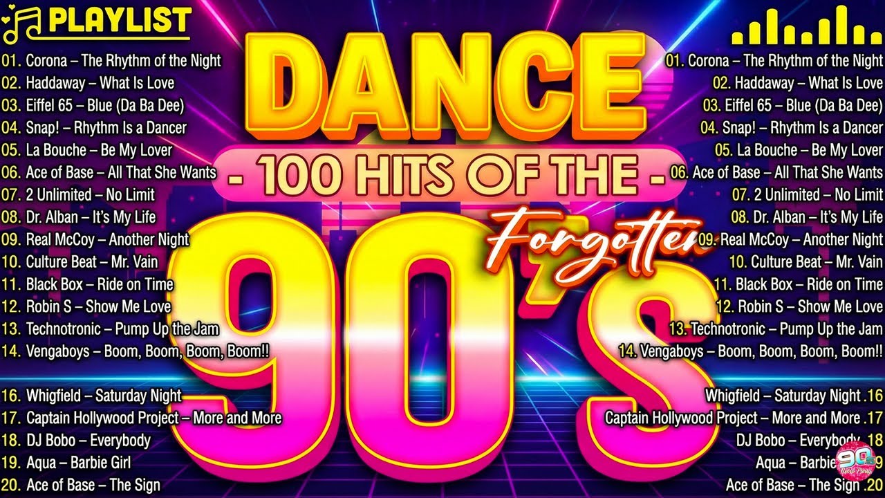 Best of 90s Dance Hits Vol 1 - Haddaway, La Bouche, Corona, Dr. Alban, Mr. President, M.C. Hammer