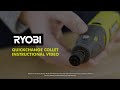 How to add or remove rotary tool bits  accessories with the ryobi quickchange collet