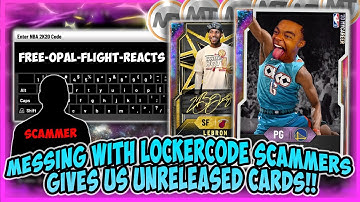 NBA2K20 MESSING WITH SCAMMERS 4 - FREE OPAL LOCKERCODES?? OPAL FLIGHT REACTS - UNRELEASED CARDS!!