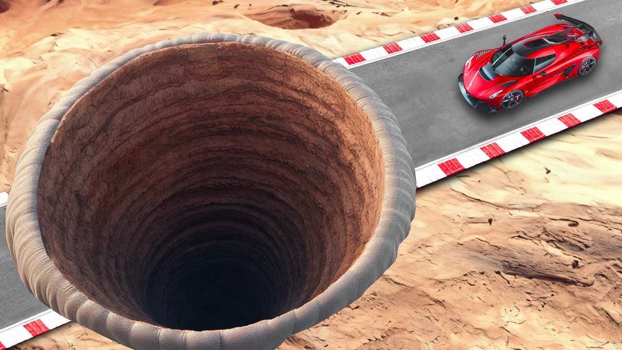 Testing CARS vs HUGE MONSTER POTHOLES in GTA 5!