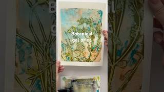 Botanical gel print, markers on gel plate #monoprint #gelpress #gelprinting #gelplateprinting #art