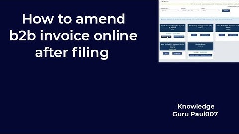 how to amend b2b invoice online I b2b invoice rectify 2024 I gstr1 amendment live demo