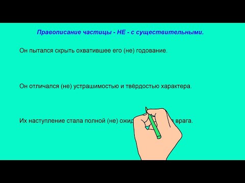 Русский язык. Правописание частицы -НЕ- с существительными.