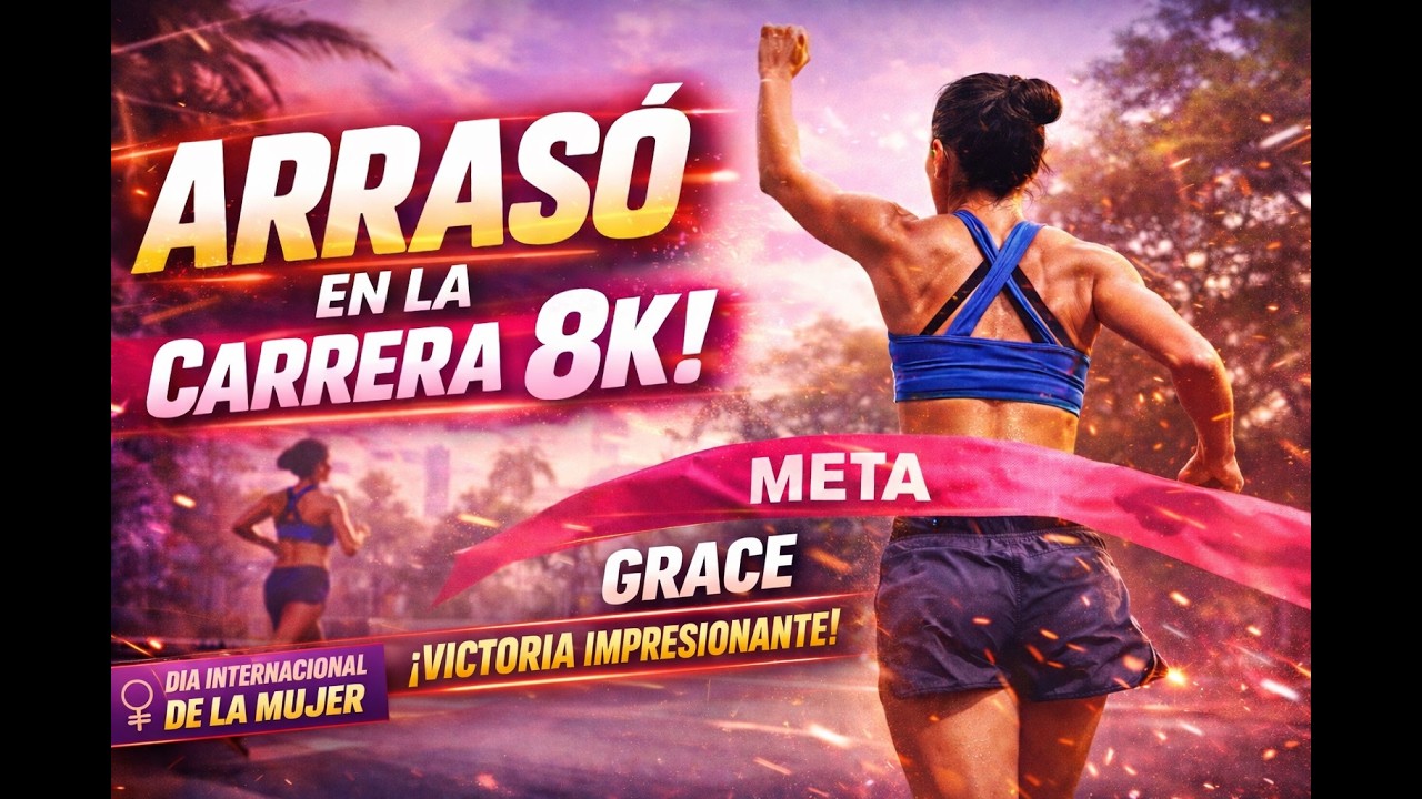 🔥 ¡ESPECTACULAR! Grace impuso ritmo de 3:37 y ganó los 8K 😱 CARRERA DE MUJERES 2026 🏃‍♀️ PENTA RUN