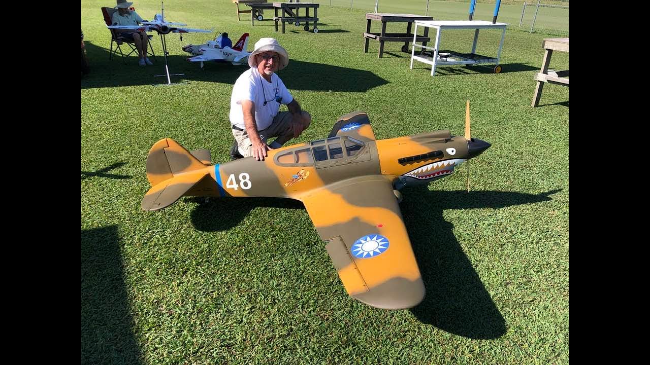 CY Models 98inch P-40 Maiden and Very Unfortunate  Deadstick Crash Yes I know the Video Sucks