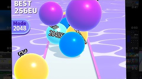 BALL RUN 2048 - INFINITY MODE 8192OP NEW BEST (PART 1 256EU) (MOST VIEWED VIDEO)