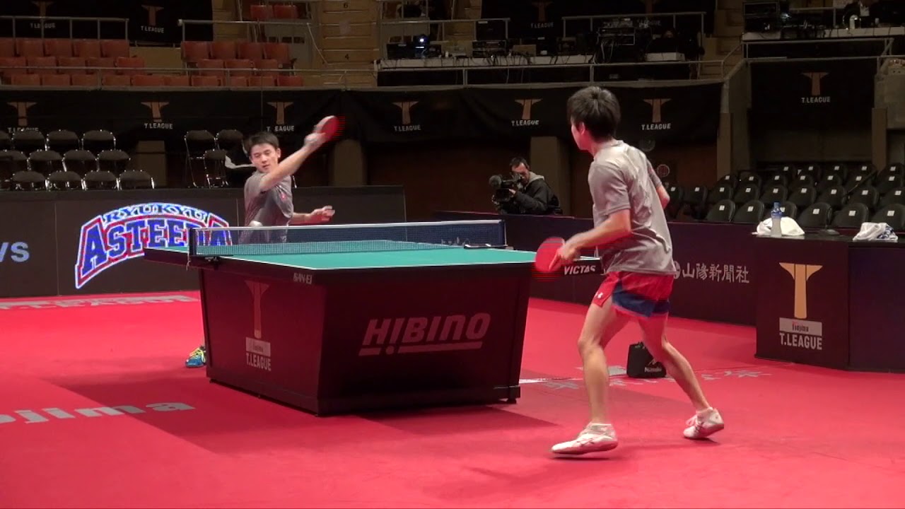 【卓球】丹羽孝希(Koki Niwa)と有延大夢(Taimu Arinobu)の試合前のフリー練習(Training)【琉球アスティーダ】T League