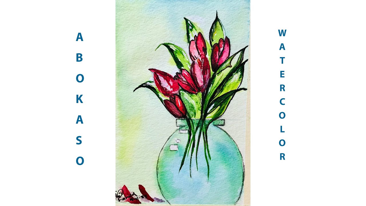 How to paint a flower in watercolor( tutorial) - YouTube