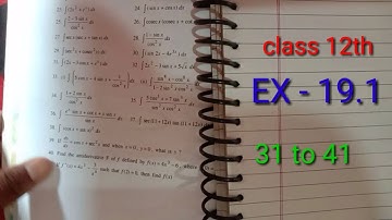 class 12 kc sinha solution exercise 19.1 question 31 to 41 #kcsinhamathsolution #integration