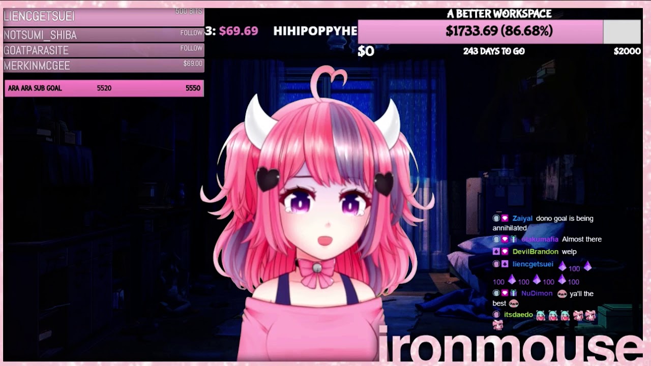 Ironmouse gets 2000 dollars for a better workspace without being able to explain why (EXTENDED CUT)