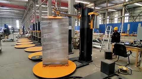 Automatic skid/pallet stretch film wrap pallet wrapper pallet wrapping machine for door or windows