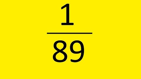 The Reciprocal of 89
