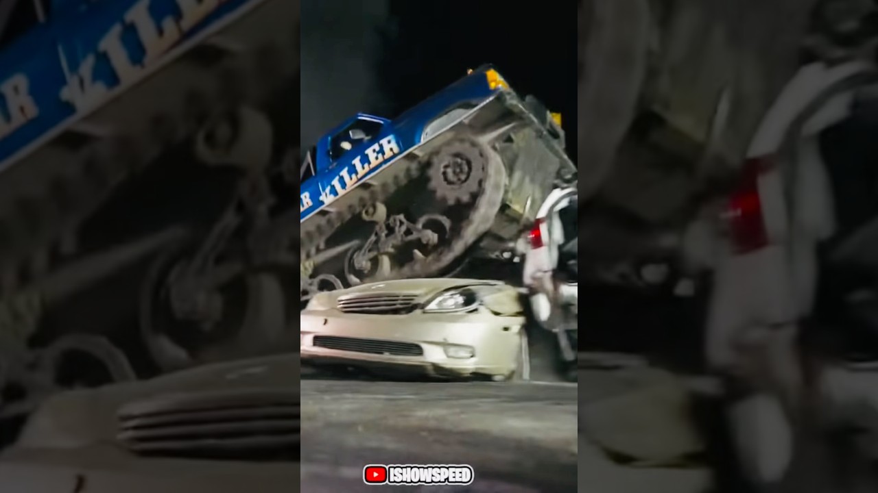 ISHOWSPEED jumping a 45,000 + Pound TANK #Shorts #ishowspeed #tank