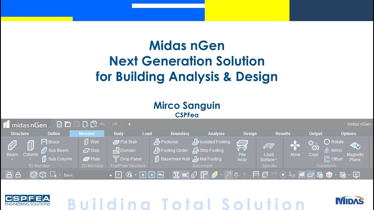 Midas nGen Next Generate Solution for Building Analysis and Design