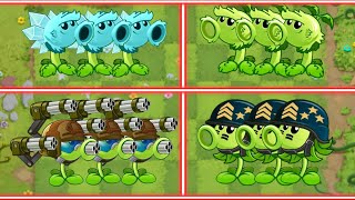 PvZ2 - All Peashooter Max Levels VS Carnie Armor Zombies Levels 10 107