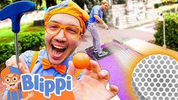 Will Blippi Win at Mini Golf? ⛳ Tiny Course, BIG Fun! | Educational Videos for Kids