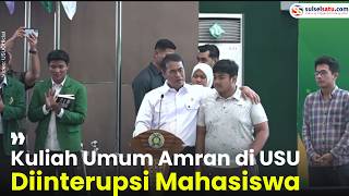 Kuliah Umum Amran di USU Diinterupsi Mahasiswa