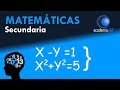 Sistemas de ecuaciones no lineales - Con una ecuación de segundo grado - Matemáticas secundaria ESO