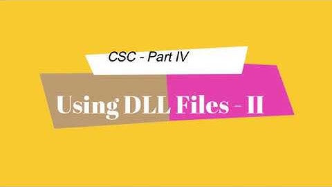 C# without VS - Using Normal Editor - Create and Use DLL File - Part II  - IV
